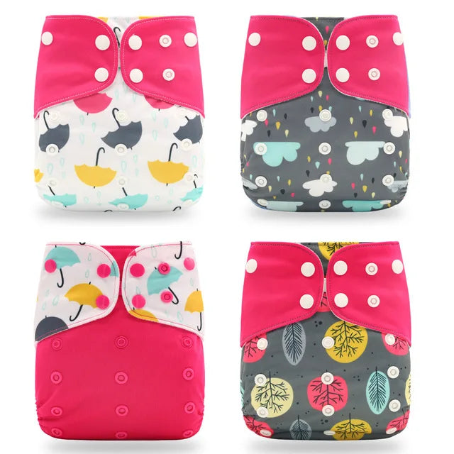 HappyFlute x ALYAR “EcoSoft” 4PCS Reusable Pocket Diaper Set – Washable & Absorbent Eco-Friendly Nappies