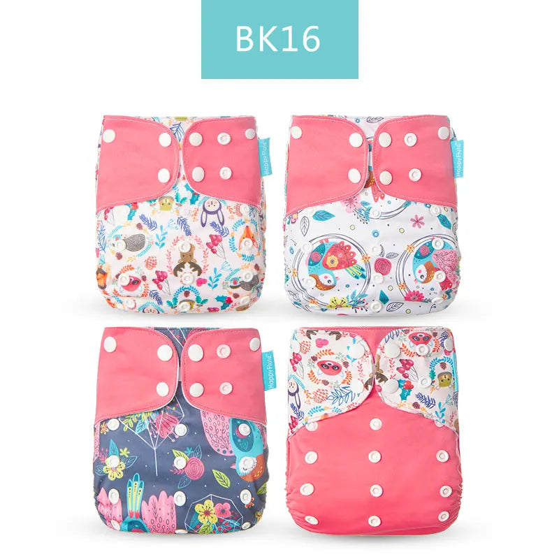 HappyFlute x ALYAR “EcoSoft” 4PCS Reusable Pocket Diaper Set – Washable & Absorbent Eco-Friendly Nappies