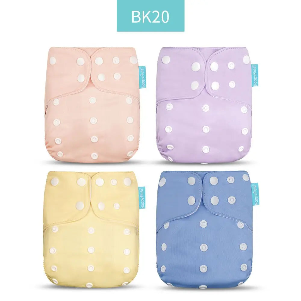 HappyFlute x ALYAR “EcoSoft” 4PCS Reusable Pocket Diaper Set – Washable & Absorbent Eco-Friendly Nappies