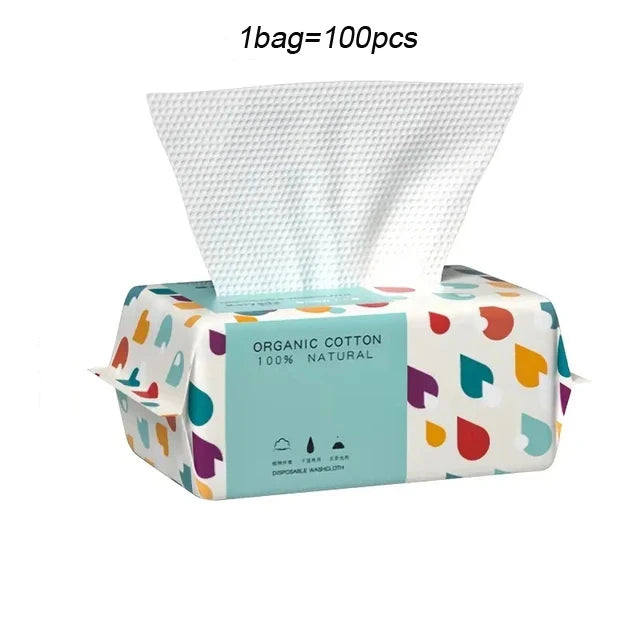 NoNameNull x ALYAR 100% Cotton Disposable Thick Towels – 100/200/300PCS Soft Dry Wipes for Daily Use