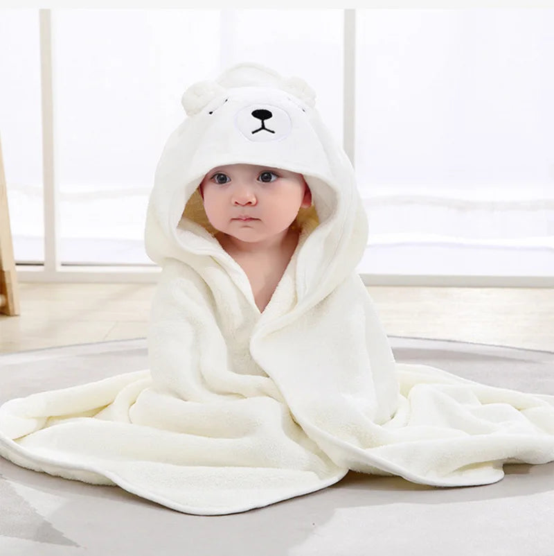 NoNameNull x ALYAR – Baby Hooded Bath Towel Blanket | Ultra-Soft Cartoon Animal Wrap for Newborns & Toddlers (1–3Y)
