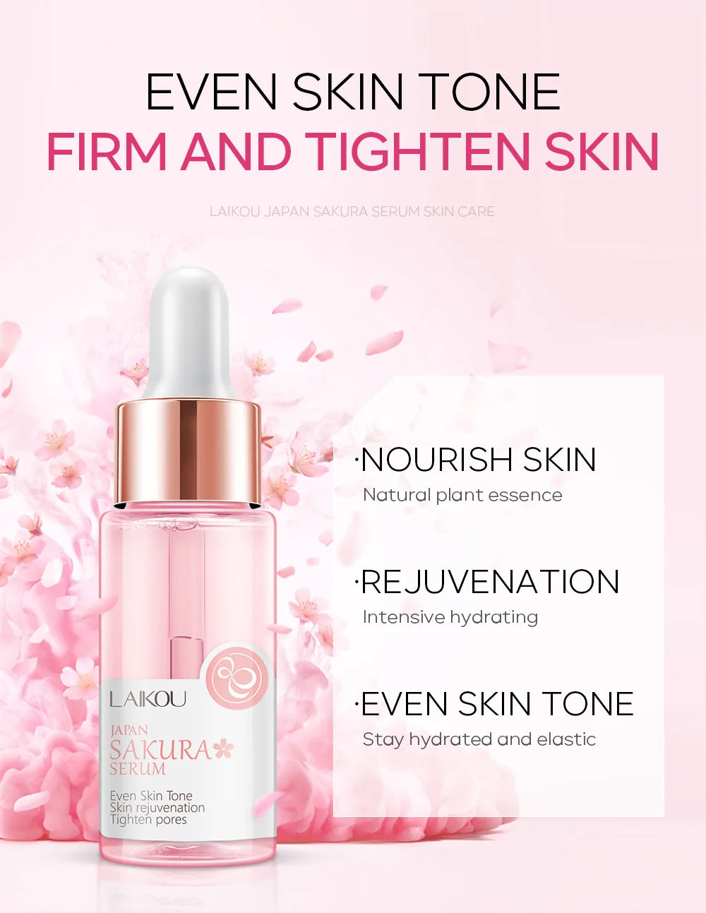 Sakura Revive Anti-Aging Face Serum | LAIKOU × ALYAR Japanese Essence 17 ml / 30 ml