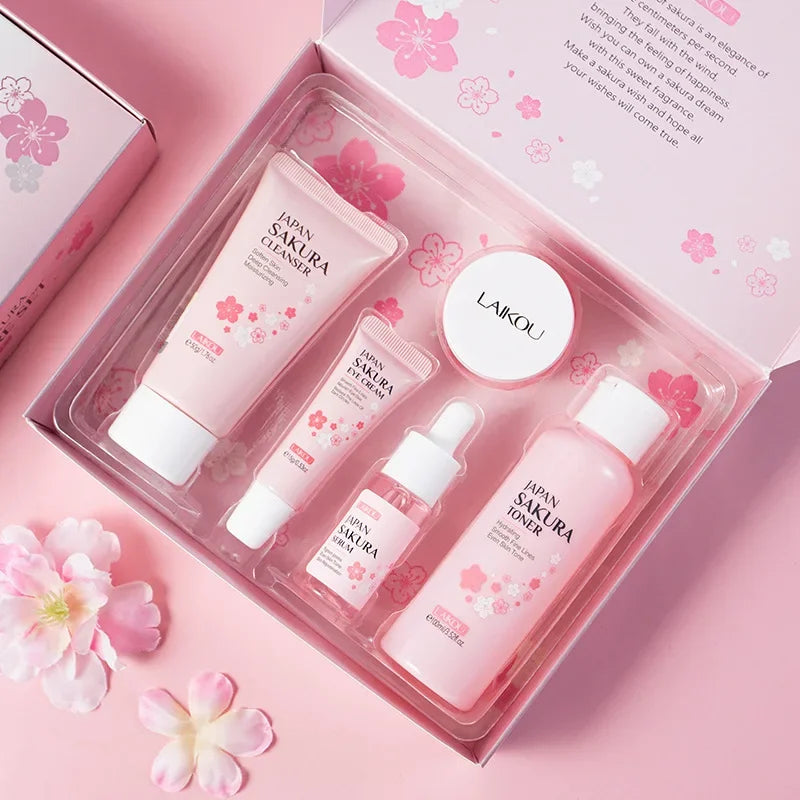 Sakura Glow Ritual Set – 5-Piece Japanese Skincare Kit (ALYAR x Laikou)