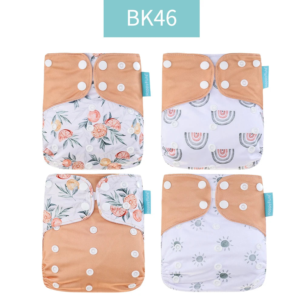 HappyFlute x ALYAR “EcoSoft” 4PCS Reusable Pocket Diaper Set – Washable & Absorbent Eco-Friendly Nappies