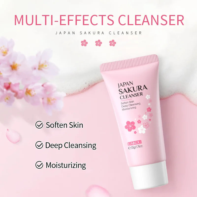 Sakura Pure Foaming Cleanser | LAIKOU × ALYAR Deep Pore & Oil Control 50g
