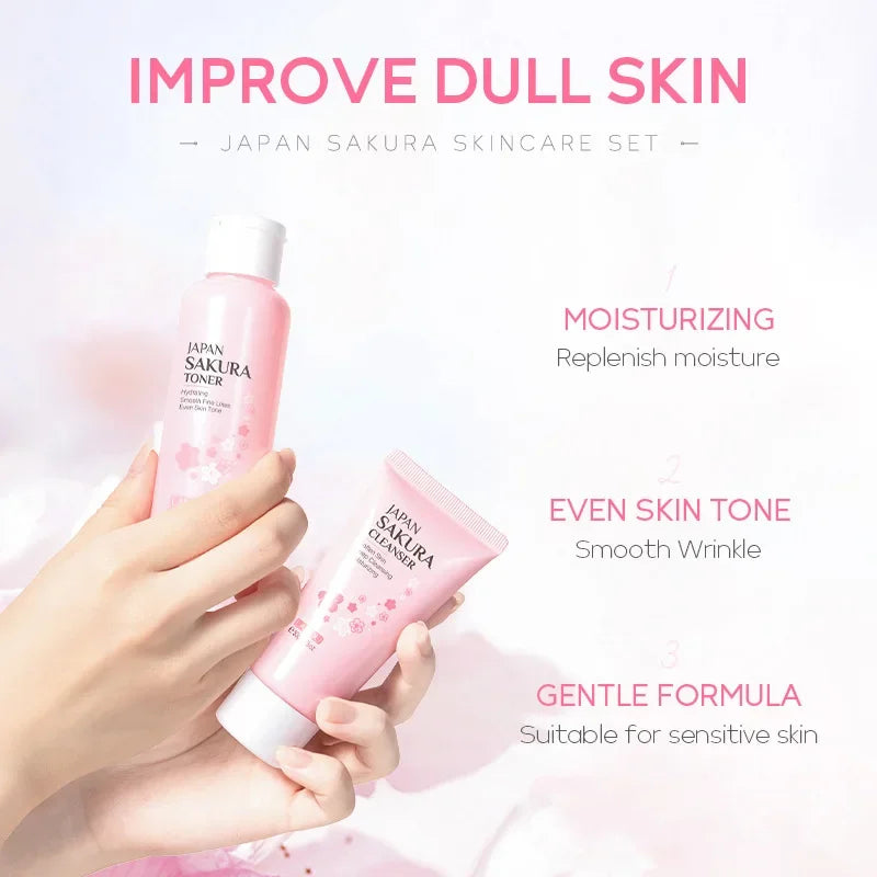 Sakura Glow Ritual Set – 5-Piece Japanese Skincare Kit (ALYAR x Laikou)