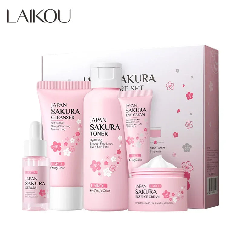 Sakura Glow Ritual Set – 5-Piece Japanese Skincare Kit (ALYAR x Laikou)