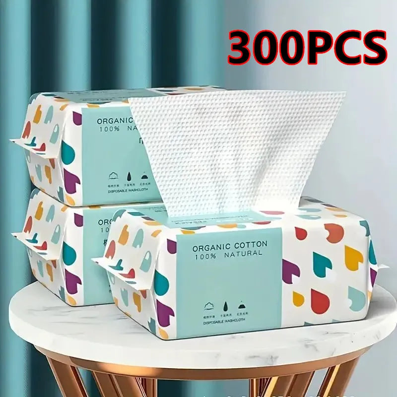 NoNameNull x ALYAR 100% Cotton Disposable Thick Towels – 100/200/300PCS Soft Dry Wipes for Daily Use