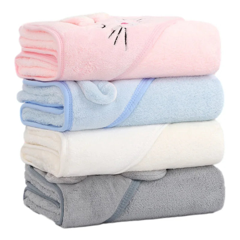 NoNameNull x ALYAR – Baby Hooded Bath Towel Blanket | Ultra-Soft Cartoon Animal Wrap for Newborns & Toddlers (1–3Y)