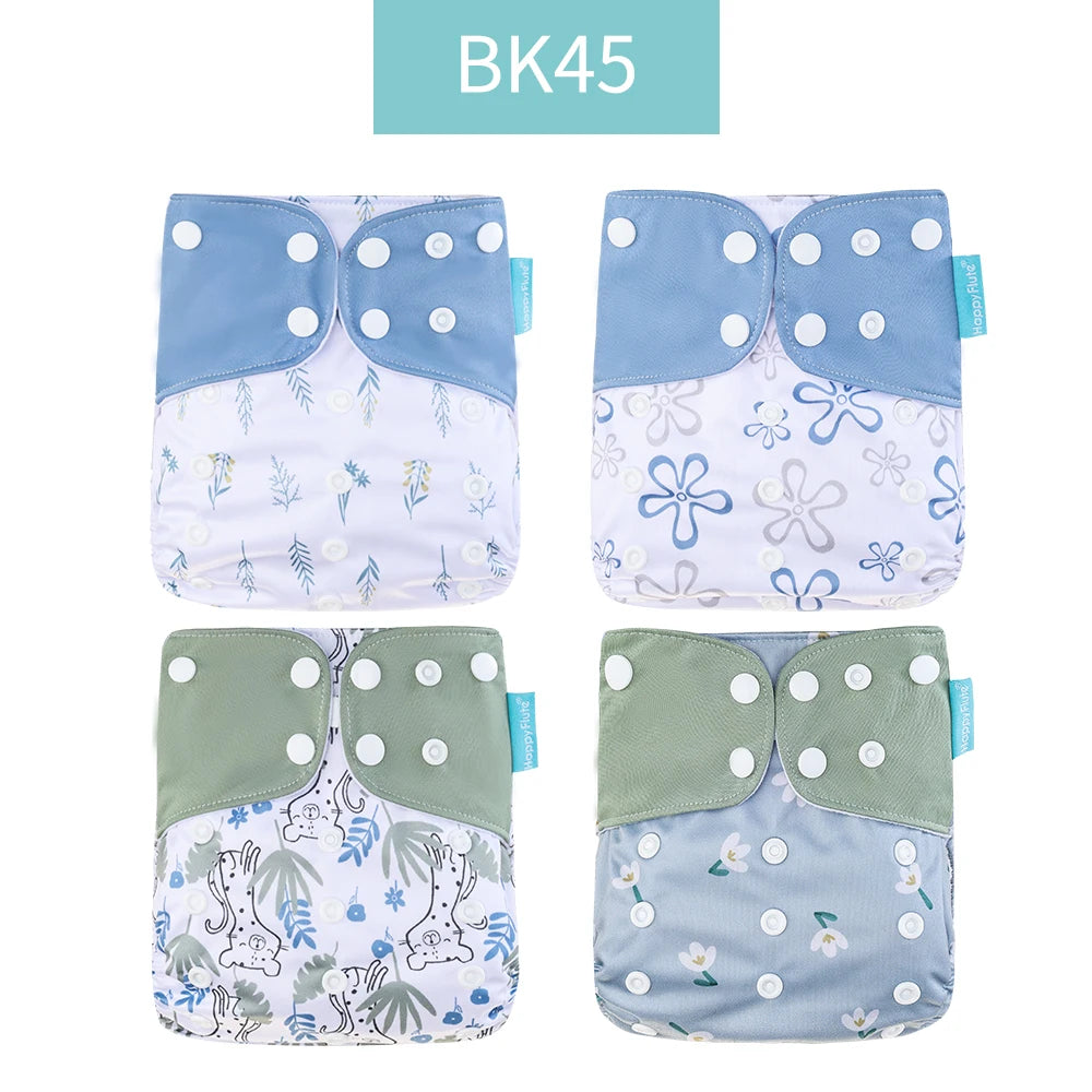 HappyFlute x ALYAR “EcoSoft” 4PCS Reusable Pocket Diaper Set – Washable & Absorbent Eco-Friendly Nappies
