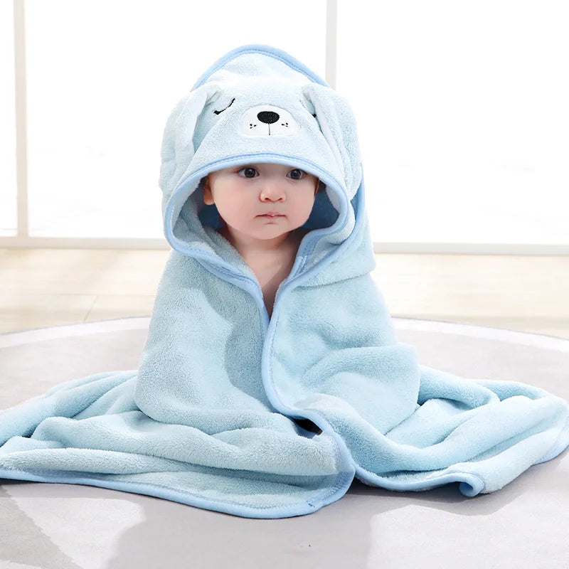 NoNameNull x ALYAR – Baby Hooded Bath Towel Blanket | Ultra-Soft Cartoon Animal Wrap for Newborns & Toddlers (1–3Y)