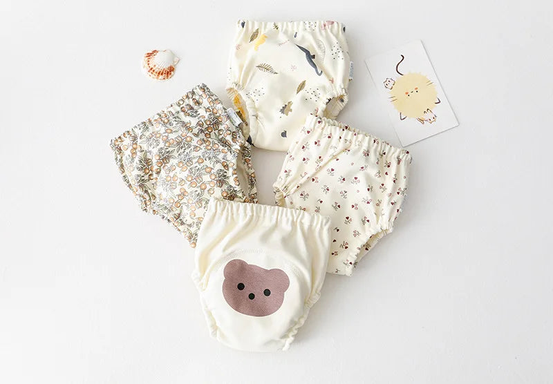 OIMG x ALYAR Cotton Baby Training Pants – Waterproof Washable Diaper Underwear for Toddlers (1–3Y, Unisex)