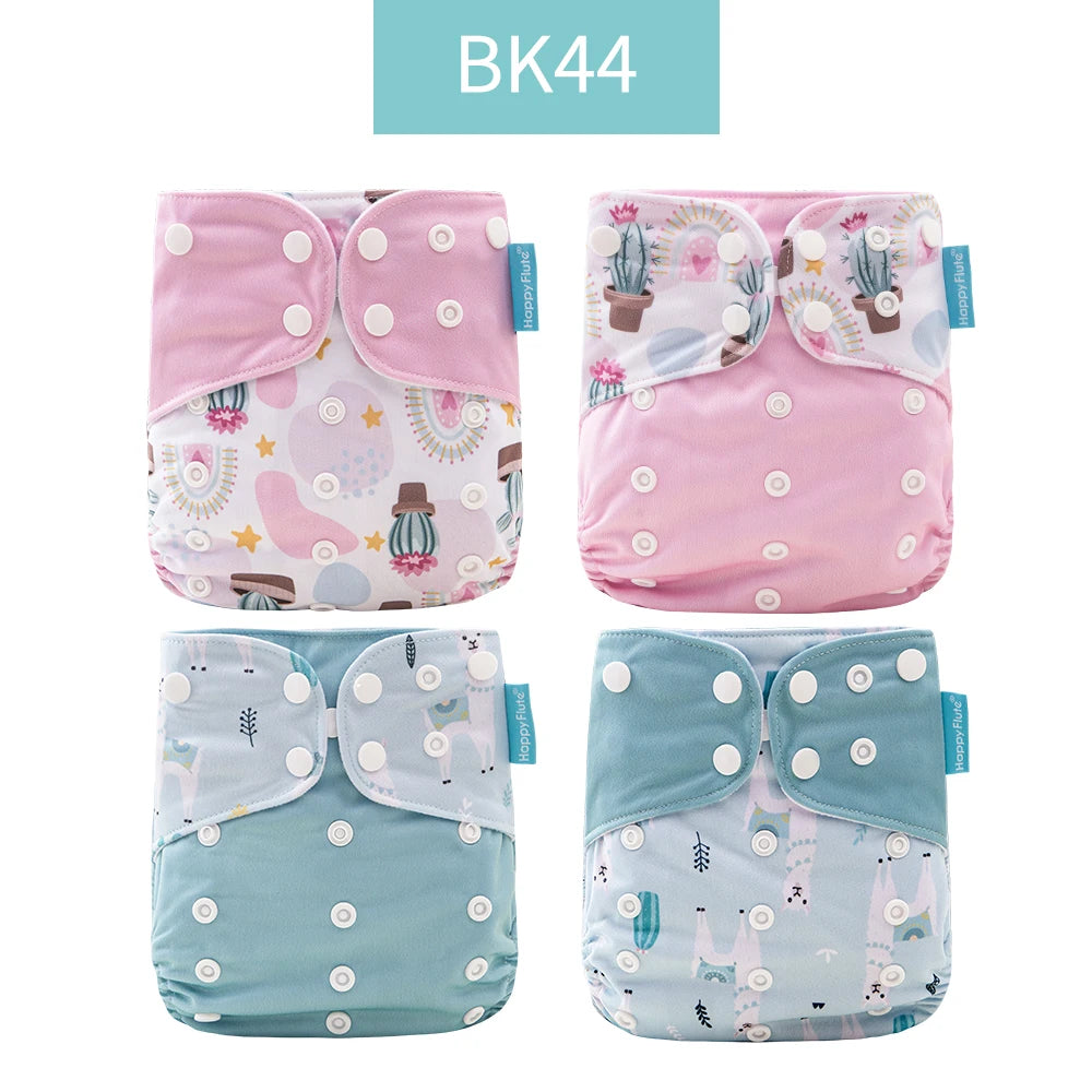 HappyFlute x ALYAR “EcoSoft” 4PCS Reusable Pocket Diaper Set – Washable & Absorbent Eco-Friendly Nappies