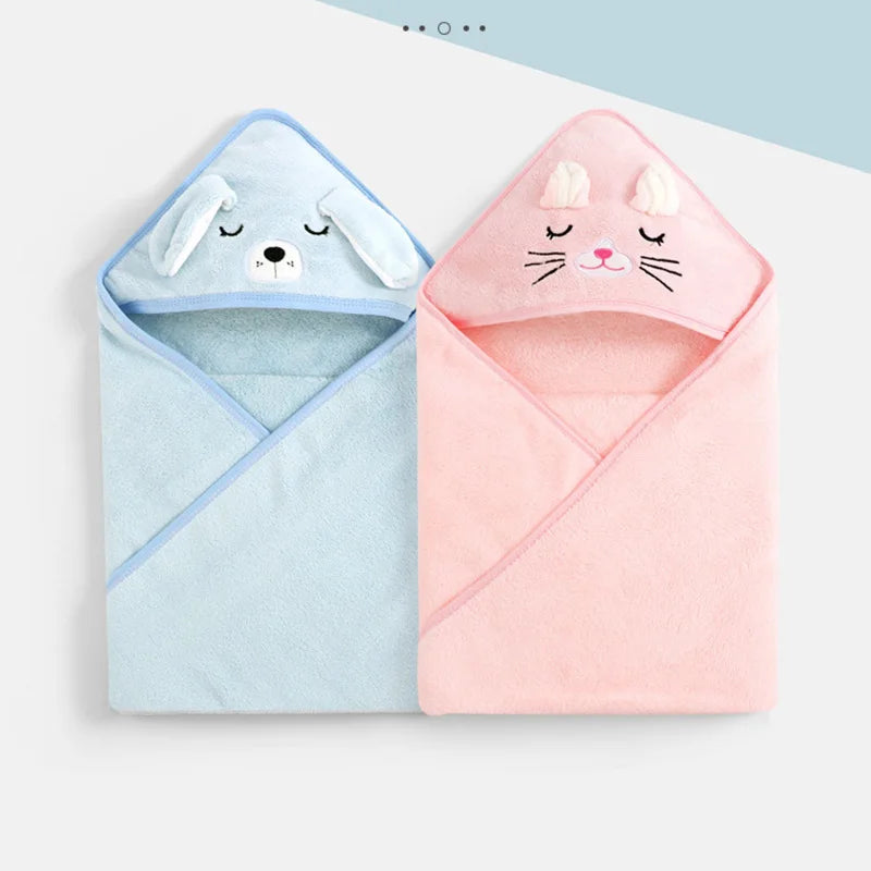 NoNameNull x ALYAR – Baby Hooded Bath Towel Blanket | Ultra-Soft Cartoon Animal Wrap for Newborns & Toddlers (1–3Y)