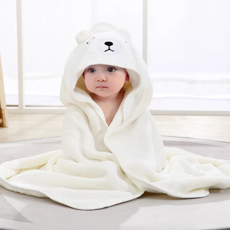 NoNameNull x ALYAR – Baby Hooded Bath Towel Blanket | Ultra-Soft Cartoon Animal Wrap for Newborns & Toddlers (1–3Y)