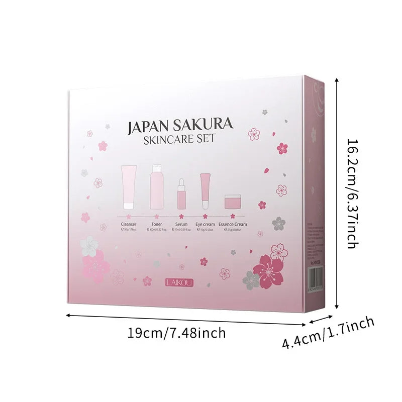 Sakura Glow Ritual Set – 5-Piece Japanese Skincare Kit (ALYAR x Laikou)